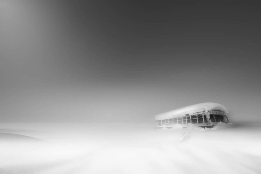 image black and white photography contest bus stop by roy iwasaki