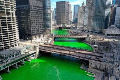 Estados Unidos: Chicago tiñó uno de sus ríos de verde para celebrar el día de San Patricio