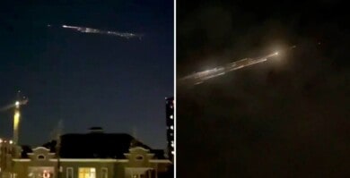 Un cohete se desintegró e iluminó el cielo del noroeste del Pacífico y fue increíble