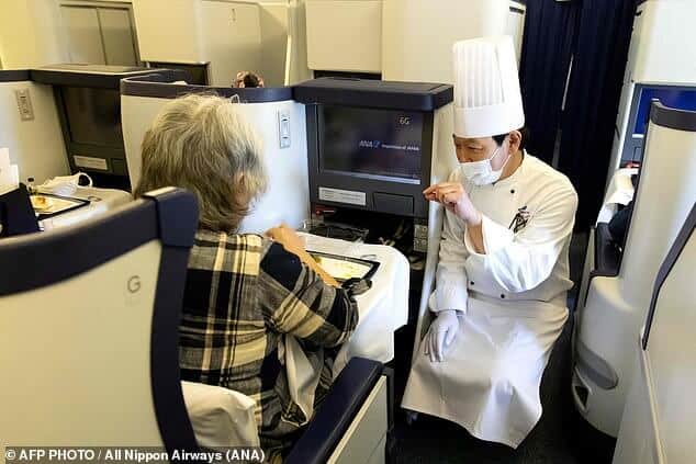 Aerolínea japonesa Aerolínea japonesa ofrece comidas de 550 dólares en aviones estacionados Aerolínea japonesa