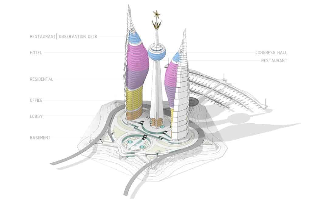 Estas Torres de Djibouti podrían convertirse en los edificios más altos de África una vez construidos