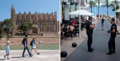 Un hombre fue arrestado en Mallorca, España, por no aislarse al presentar síntomas de COVID-19 y contagiar a 22 personas