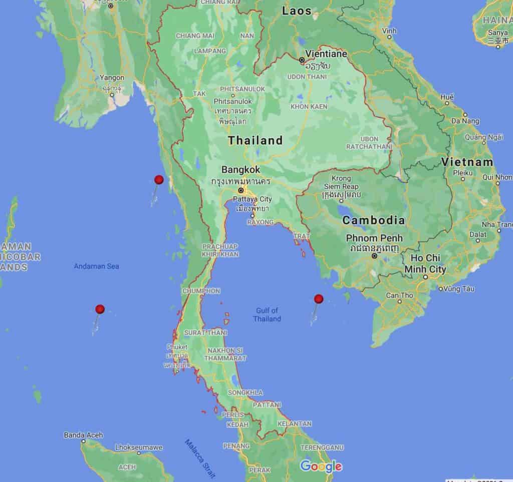 image Phi Phi mapa tailandia costas