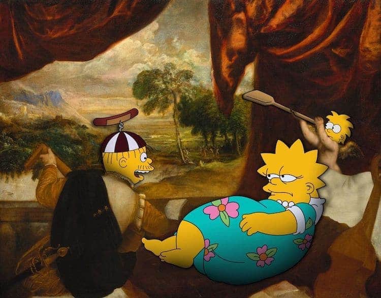 image pinturas famosas artista reinventa pinturas famosas elenco de Los Simpson 10