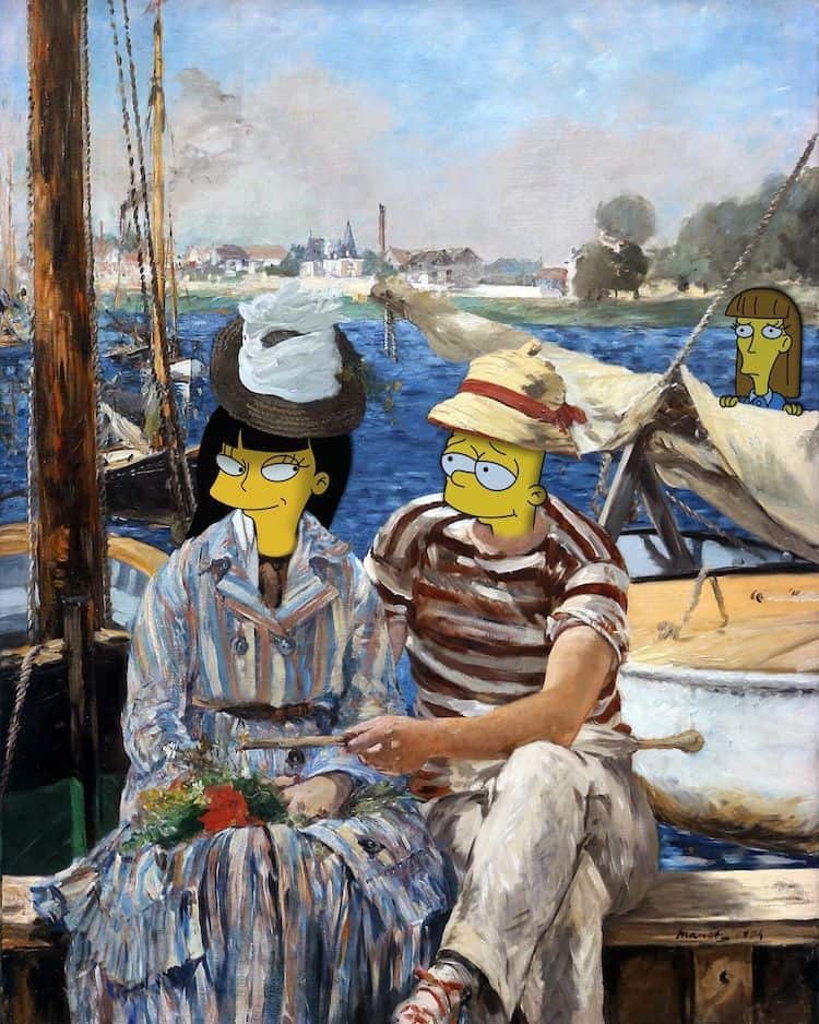 image pinturas famosas artista reinventa pinturas famosas elenco de Los Simpson 11