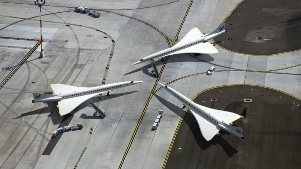 Tres naves de Boom Supersonic