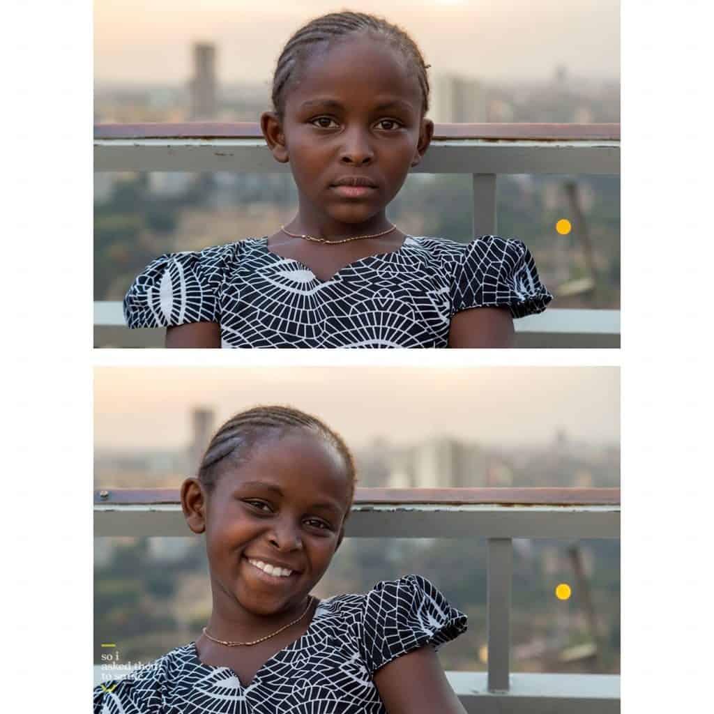 Este fotógrafo australiano registró un tierno antes y después que muestra los efectos de una sonrisa en el aura de las personas