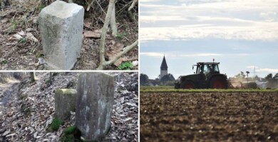 Un granjero de Bélgica movió una piedra que establece la frontera con Francia porque le molestaba para dar la vuelta con su tractor