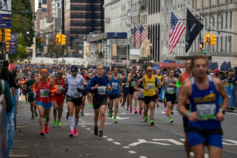 Corredores en el maratón de la ciudad de Nueva York