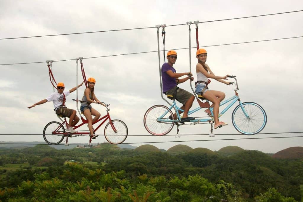 image Qué es la tirolina en bicicleta tirolina en bicicleta que es