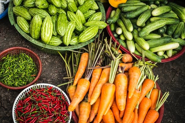 Verduras de granja