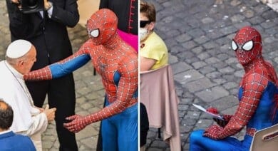 El papa Francisco y Spider-Man se encontraron en el Vaticano