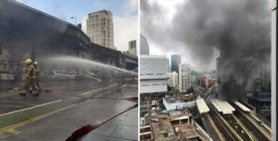 Inglaterra: una explosión seguida de un incendio tuvo lugar en una estación del metro de Londres