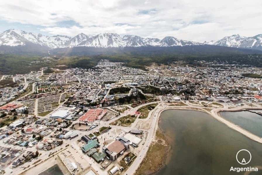 vista aérea de ushuaia