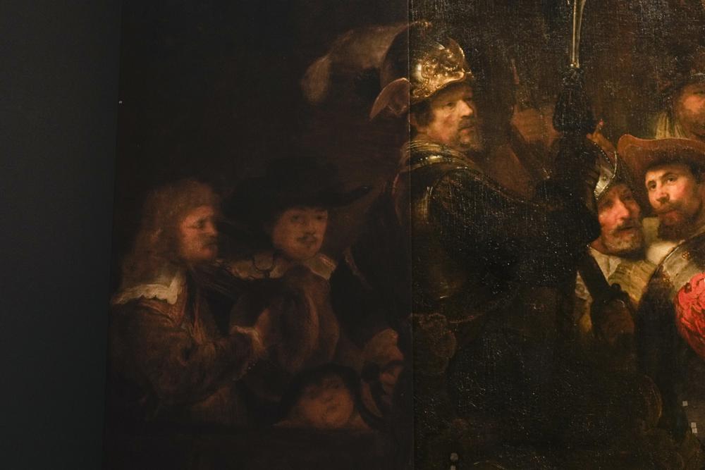 Pintura de Rembrandt en detalle