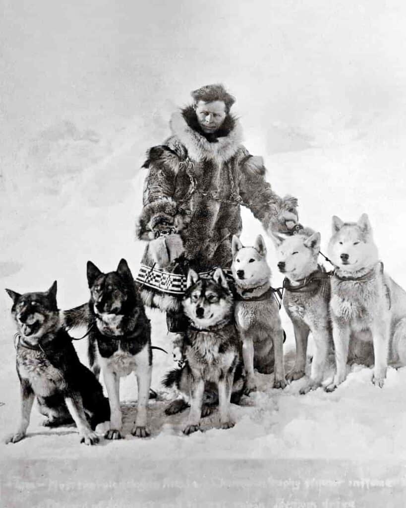 image Leonhard Seppala with dogs