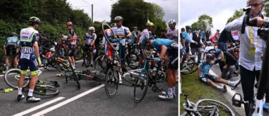 Los organizadores del Tour de Francia retiran la demanda contra la responsable del accidente múltiple