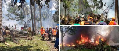 Un avión militar se estrelló en Filipinas, más de 50 personas resultaron heridas pero lograron sobrevivir