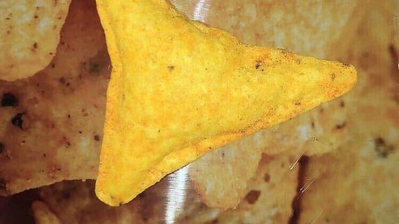 Chip de doritos inflado