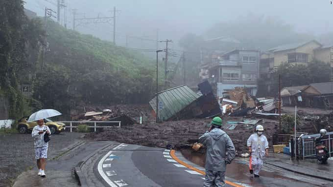 Deslizamiento de tierra en Japón