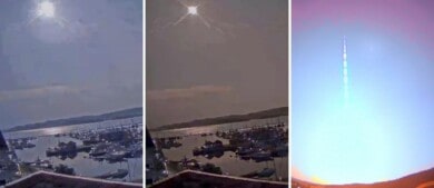 Un meteoro iluminó el cielo nocturno de Noruega