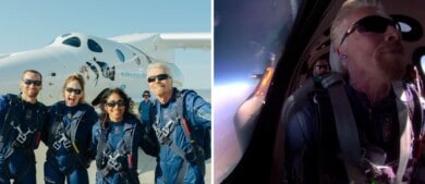 Richard Branson se convirtió en el primer multimillonario en viajar al espacio y lo hizo en un vuelo de Virgin Galactic