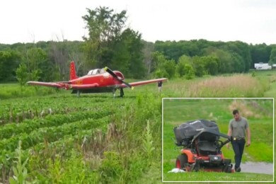 Una mujer perdió la vida después de que un avión la atropellara mientras cortaba el césped