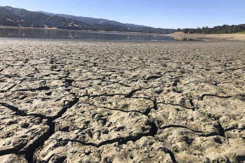 Extrema sequía en el Lago Mendocino