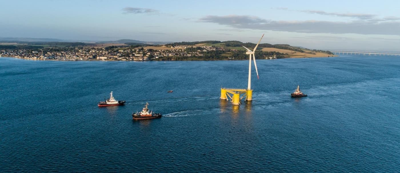 Finalizó la instalación del parque eólico marino flotante más grande del mundo