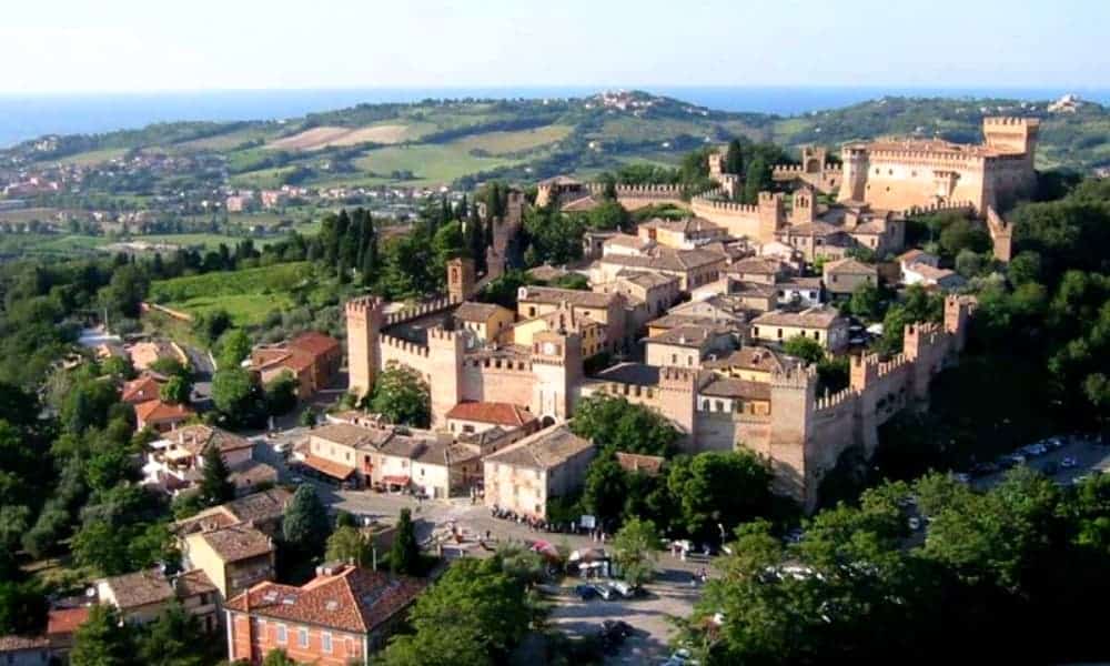 image región de Italia Castillo de gradara