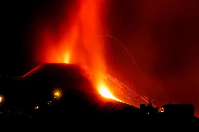 Erupción volcánica la palma