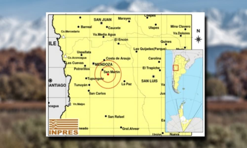 Mendoza registró terremoto de 5,2 grados en la escala Richter no se registraron heridos ni daños materiales