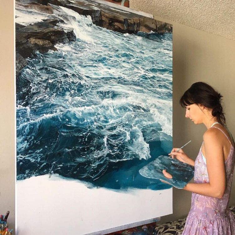 image fobia al océano artista californiana crea pinturas increiblemente realistas para enfrentar su fobia al oceano 9