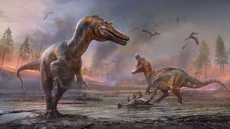 Recreación de las nuevas especies de dinosaurios encontrados