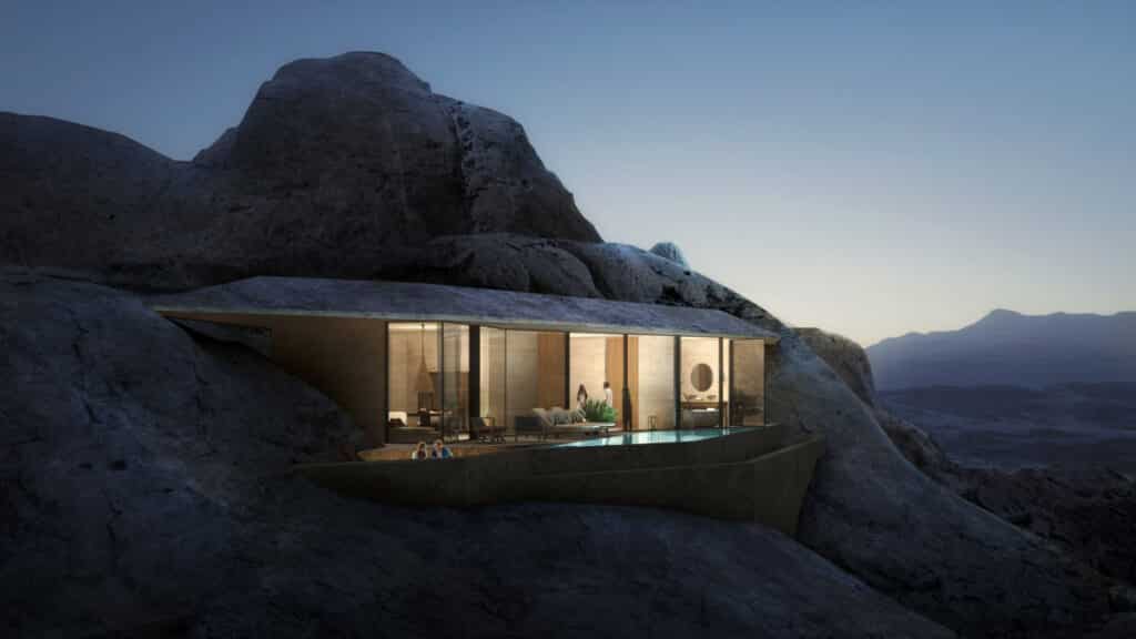 Desert Rock: El nuevo hotel de lujo que Arabia Saudí construirá en la costa del Mar Rojo y frente al desierto