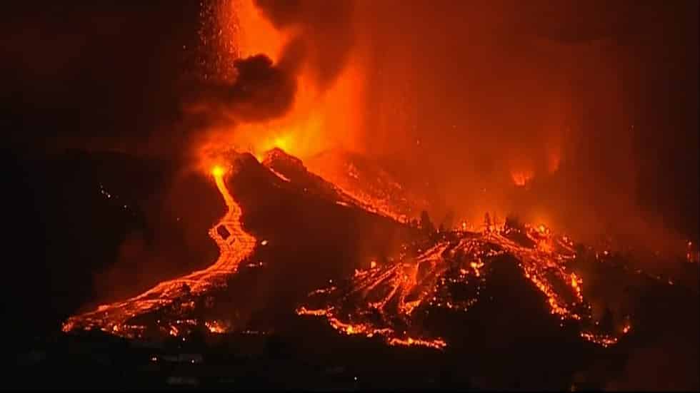 fotos de la erupción del volcán en La Palma