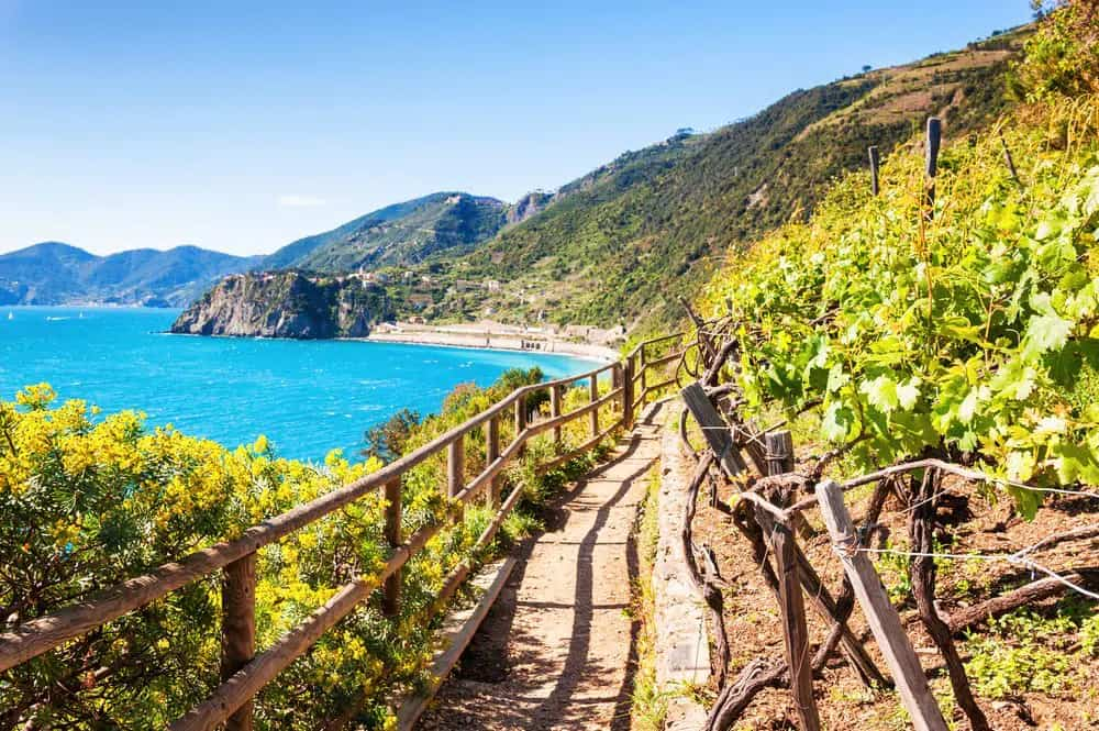 image destinos de Europa para viajar con niños parque nacional cinque Terre Italia