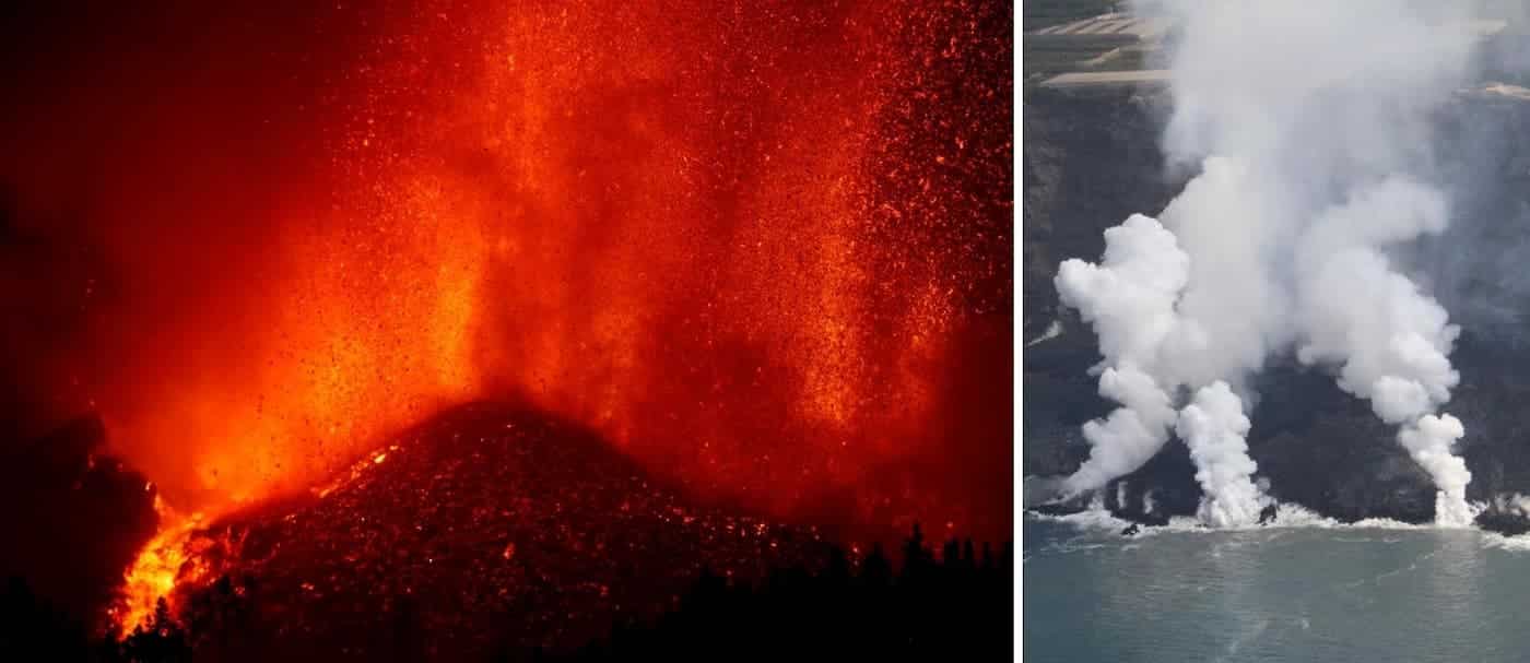 Un nuevo flujo de lava del volcán de La Palma continúa generando daños en la isla canaria