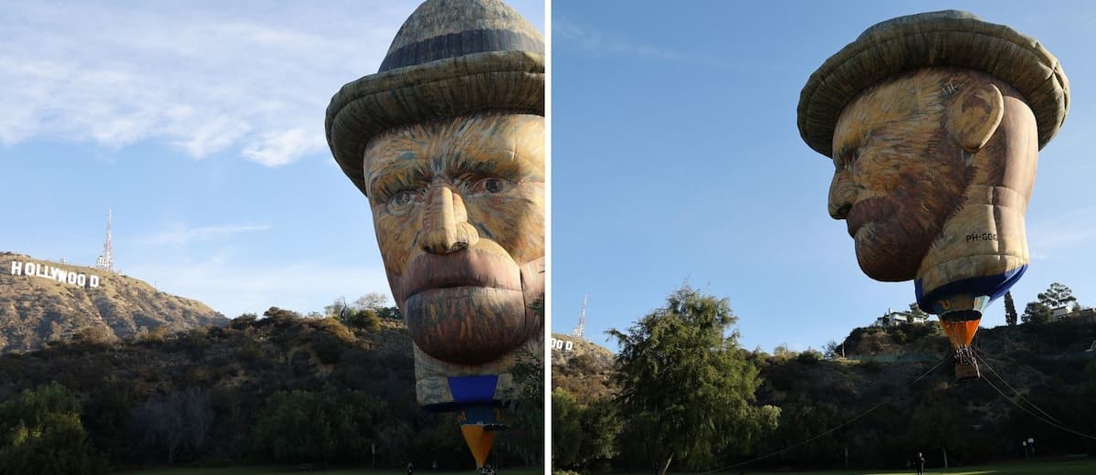 Un globo aerostático de Vincent Van Gogh recorrió los cielos de Hollywood