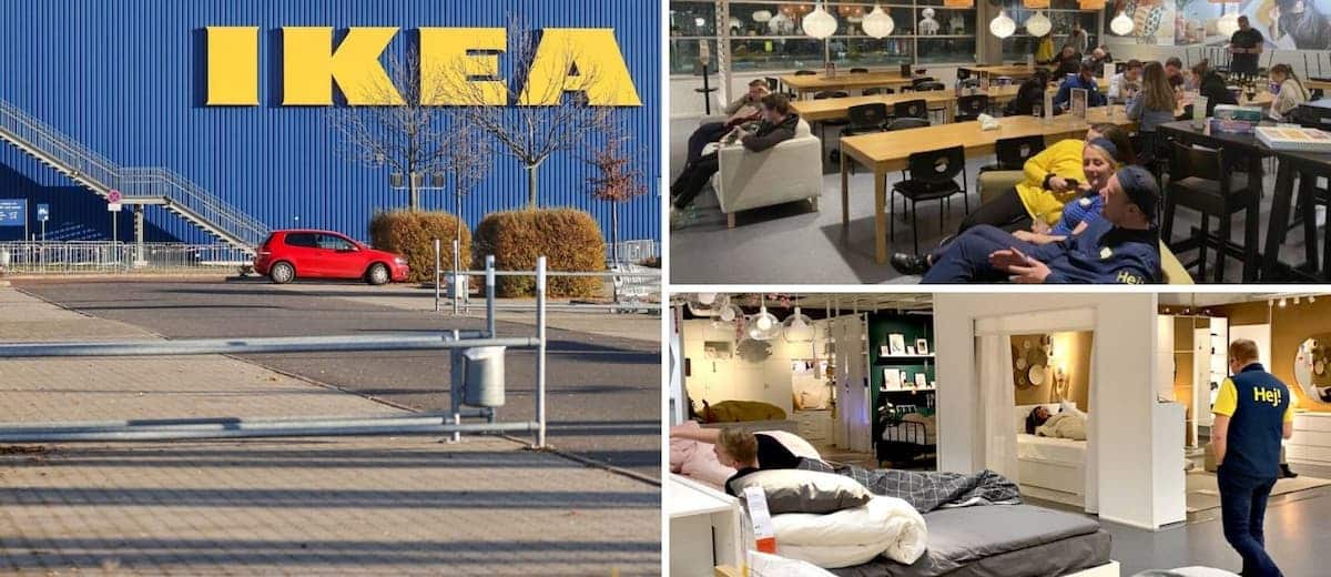 Dinamarca: unas 30 personas tuvieron que pasar la noche en Ikea a causa de la nieve