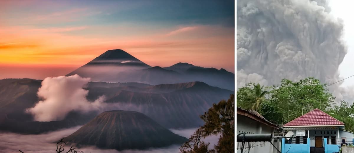 Indonesia: entró en erupción el volcán Semeru, generando una enorme nube de ceniza