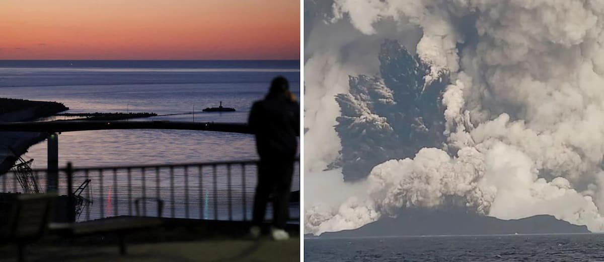 Japón registró olas de más de 1 metro y miles de personas debieron evacuar tras la erupción en Tonga