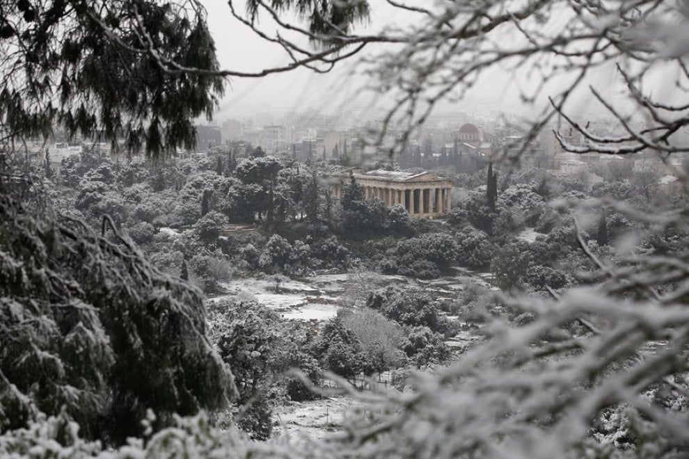 image temporal de nieve Un fuerte temporal de nieve deja impresionantes imagenes de Grecia cubierta de blanco 2 1