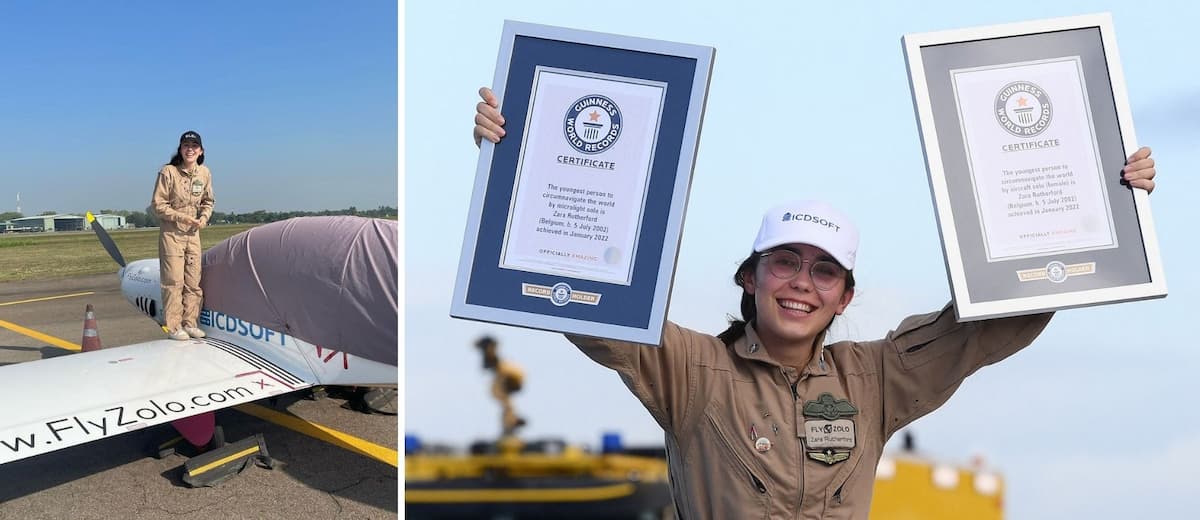 Una joven piloto se convirtió en la mujer más joven en volar por todo el mundo sola