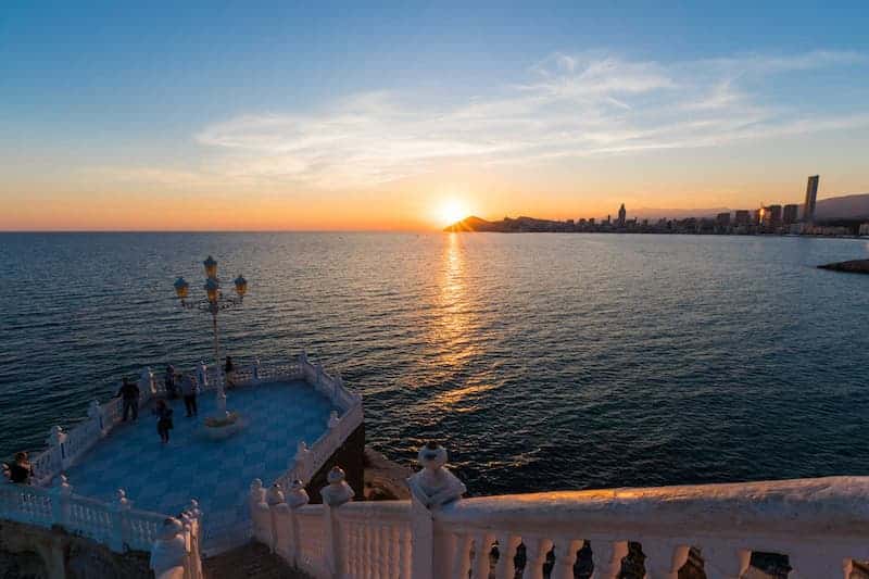 Balcón del Mediterráneo al atardecer 