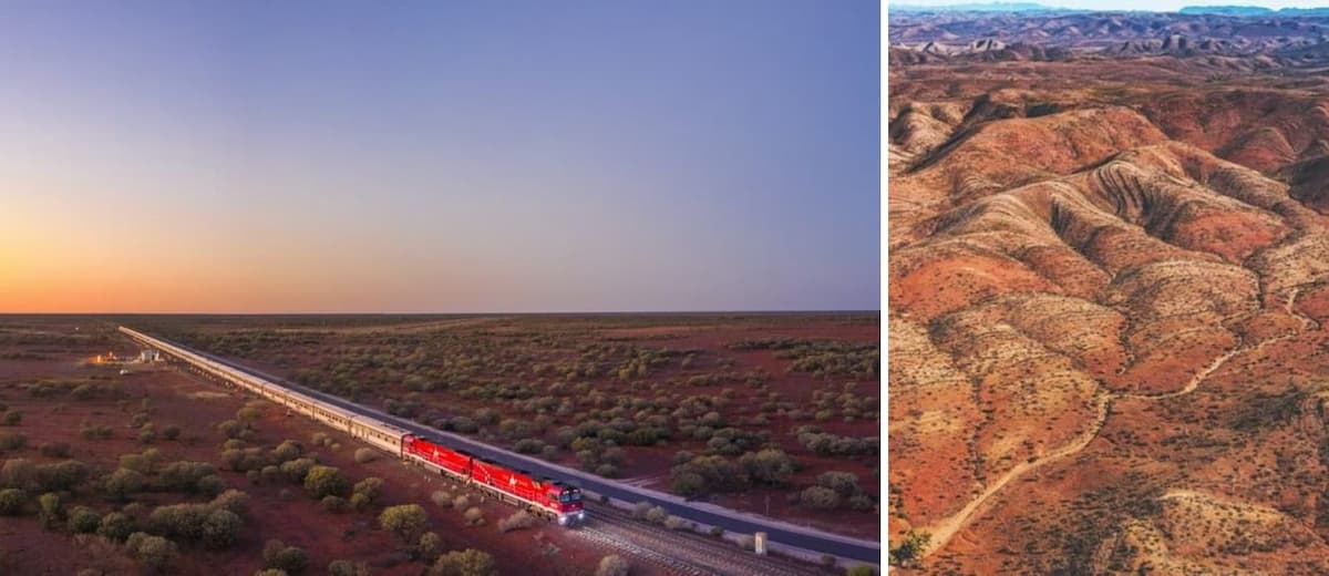 Este tren es una de las excelentes formas de conocer la región de Outback, en Australia