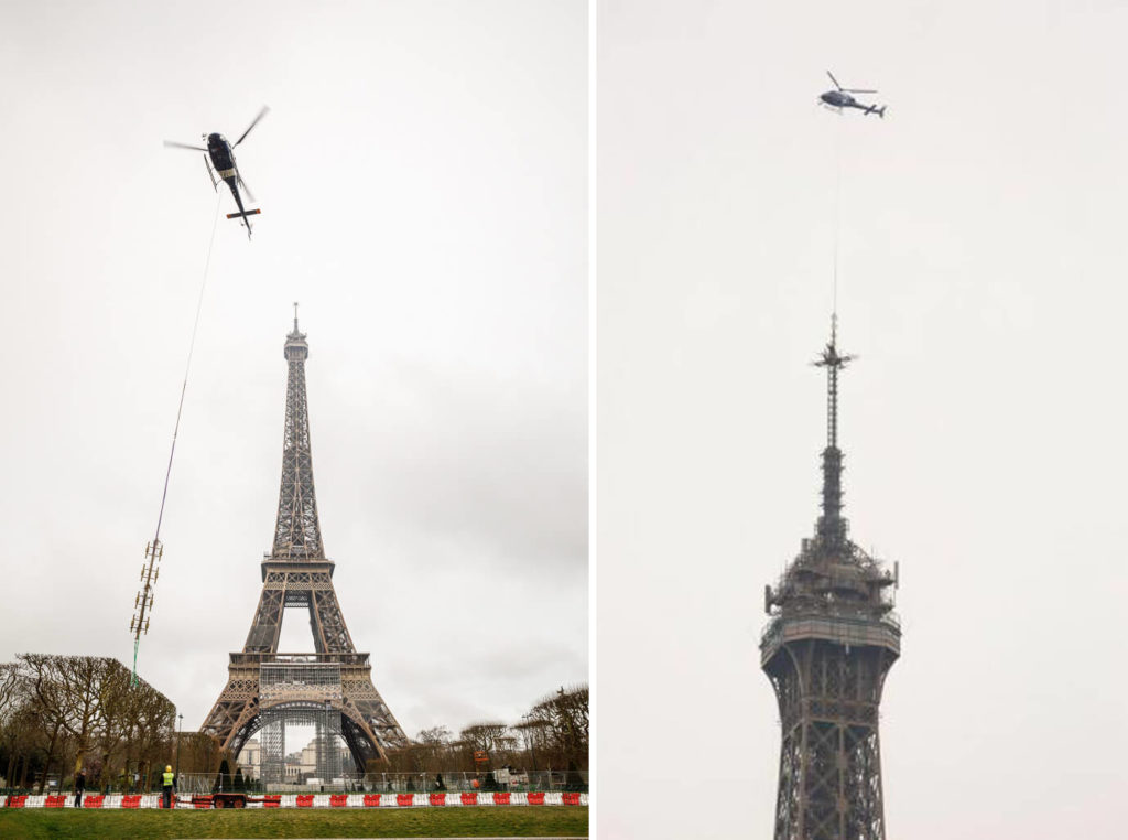 La Torre Eiffel es ahora 6 metros más alta por una antena de radio