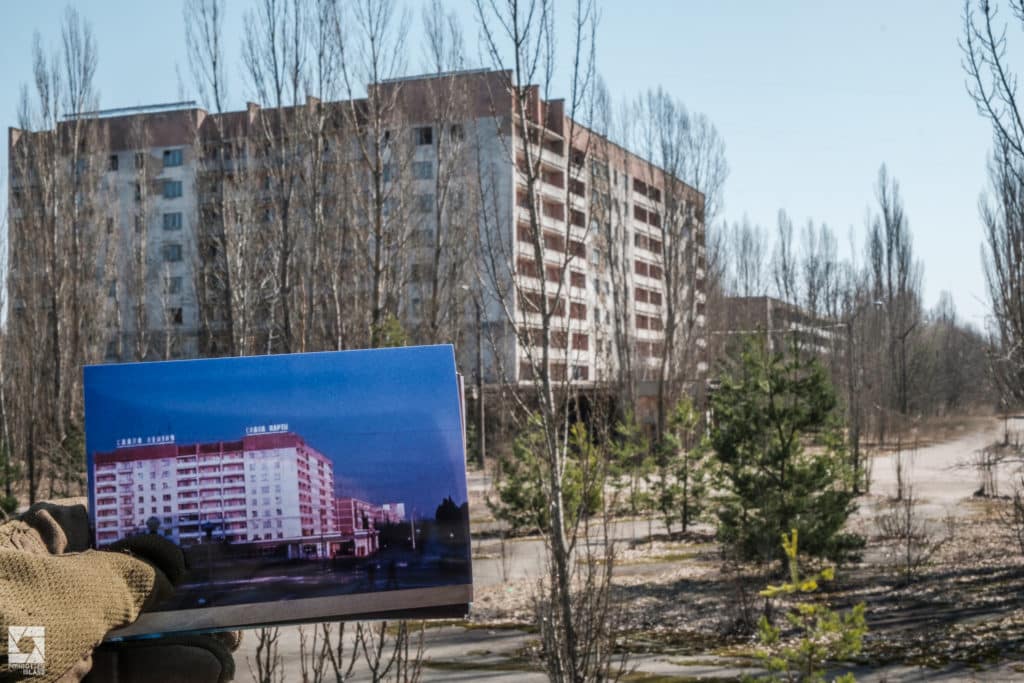 image chernobyl Pripyat Then and Now Main Square 05