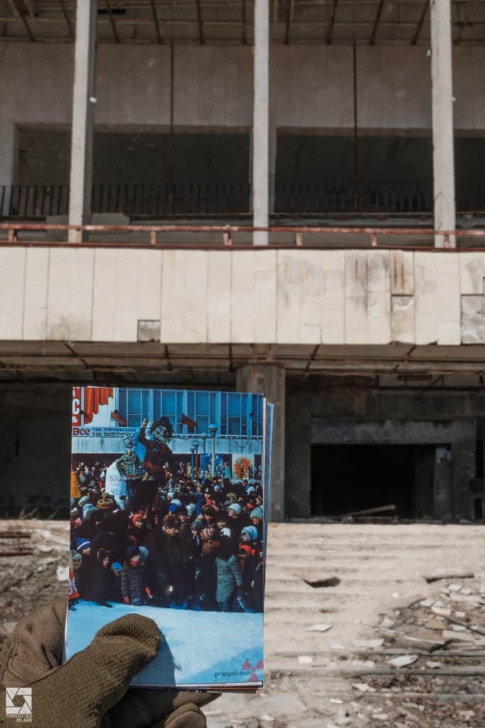 image chernobyl Pripyat Then and Now Main Square 07