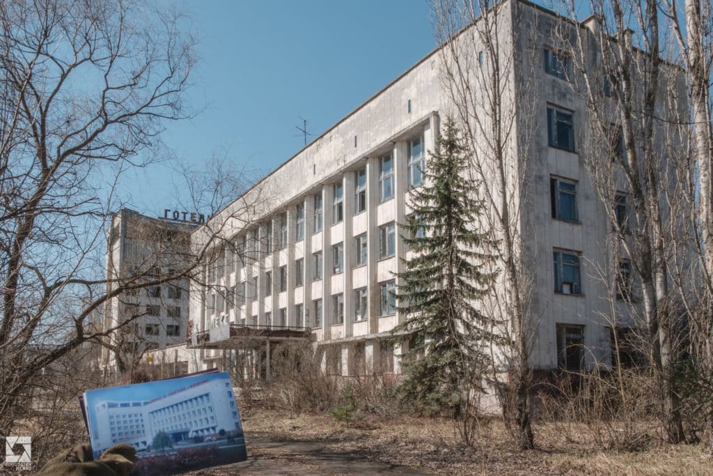 image chernobyl Pripyat Then and Now Main Square 11